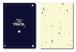  (pack).2 cuadernos grapados a6 piscis.(horoscopo negro) 