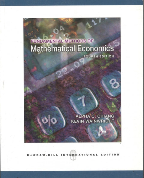  Fundamental Methods of Mathematical Economics 