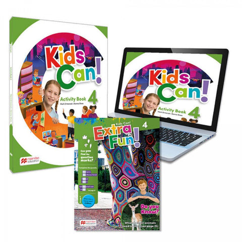  KIDS CAN! 4 Activity Book: Cuaderno de actividades impreso + acceso a la versión digital y app Navio 
