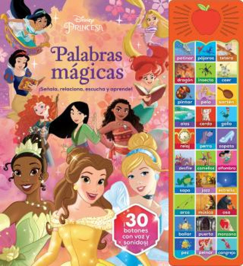  PALABRAS MÁGICAS DISNEY PRINCESAS 30 BOTONES CON SONIDO 