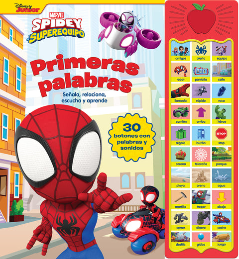  PRIMERAS PALABRAS SPIDEY 30 BOTONES CON VOZ Y SONIDOS 