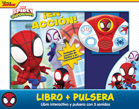  EN ACCIÓN. LIBRO INTERACTIVO Y PULSERA CON SONIDOS SPIDEY WSBS 