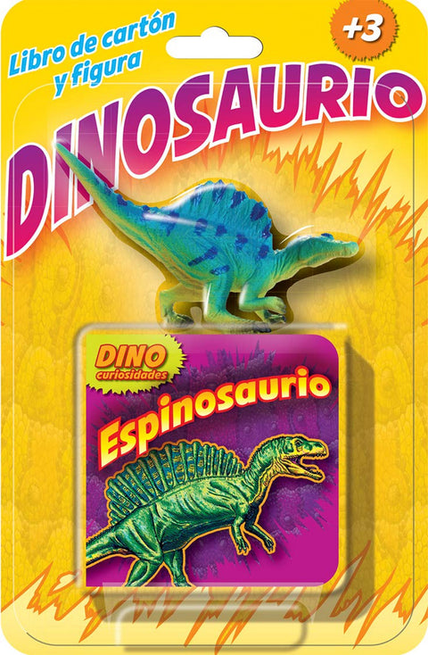  ESPINOSAURIO LIBRO DE CARTON Y FIGURA DINOSAURIO 