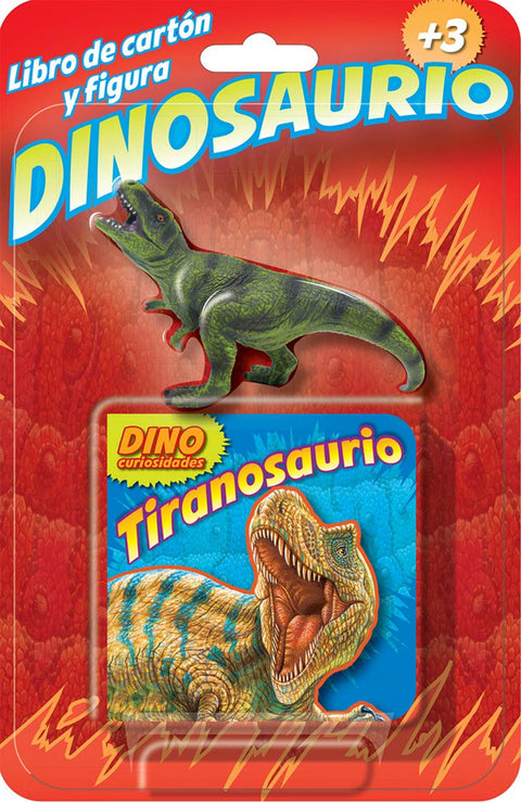  TIRANOSAURIO LIBRO DE CARTON Y FIGURA DINOSAURIO 