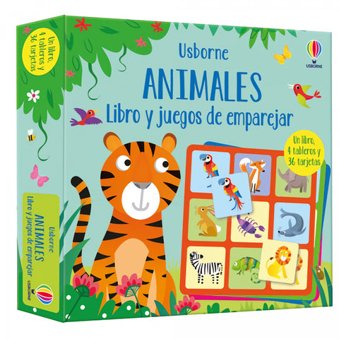  ANIMALES LIBRO Y JUEGO EMPAREJAR 