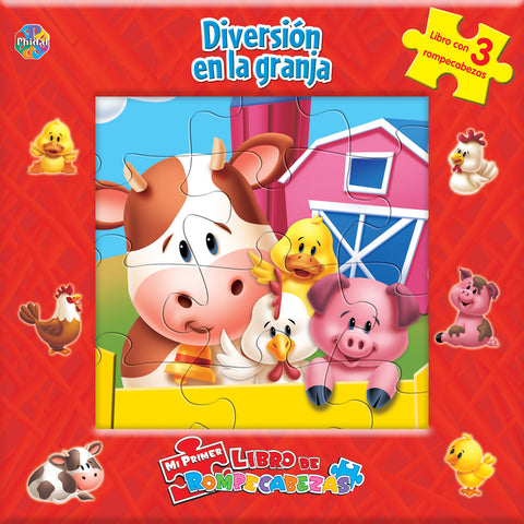  Diversión en la granja (libro+3 puzzles) 