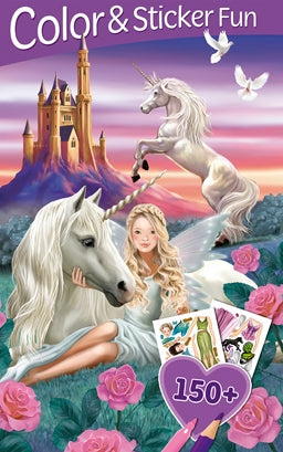  Elfos y unicornios (3D Lenticular) ('Color &amp;Sticker Fun') 