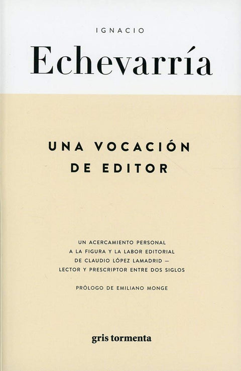  UNA VOCACION DE EDITOR 