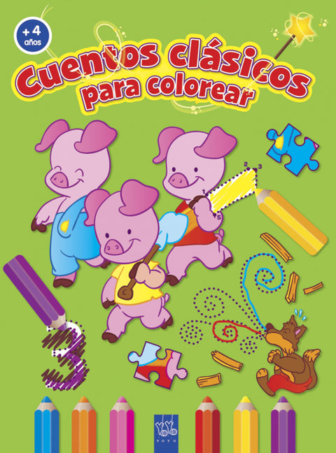  Cuentos clasicos colorear + 4 años 
