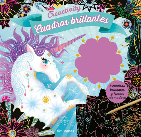  Creactivity. Animales mágicos. Cuadros brillantes para rascar 