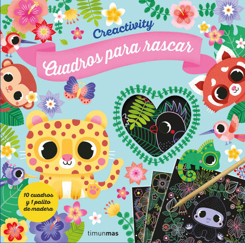  Creactivity. Animales monísimos. Cuadros para rascar 