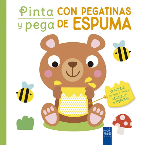  Pinta y pega con pegatinas de espuma. Verde 