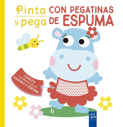  Pinta y pega con pegatinas de espuma. Amarillo 