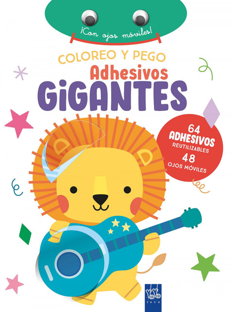  Coloreo y pego adhesivos gigantes. León 