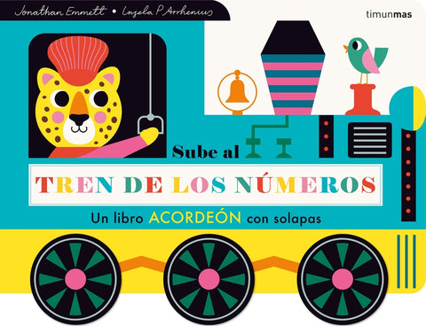  Sube al tren de los números. Un libro acordeón con solapas 