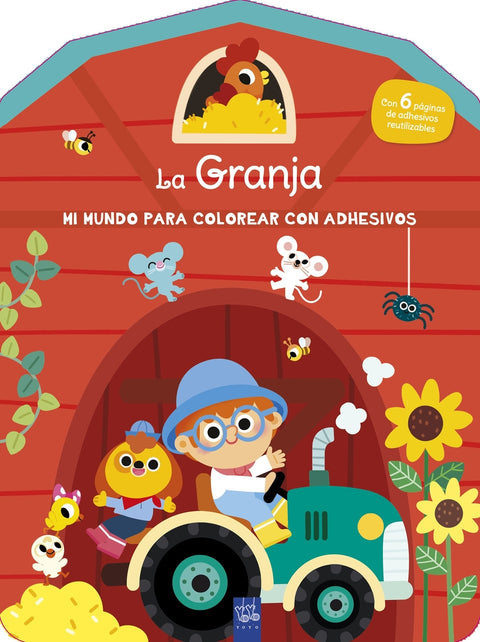  Mi mundo para colorear con adhesivos. La granja 