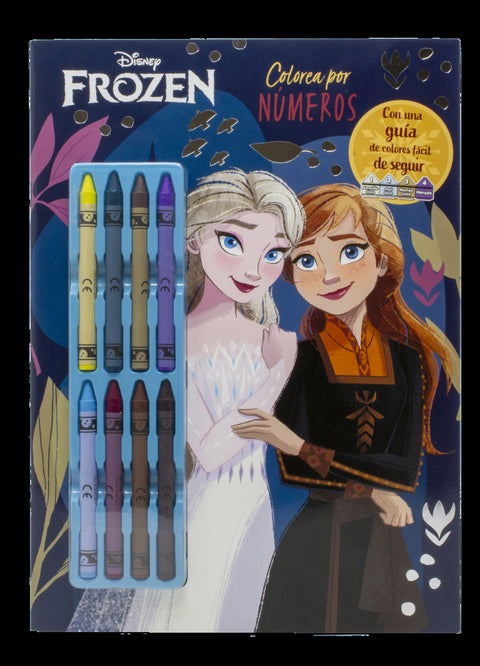  Frozen. Colorea por números con ceras 