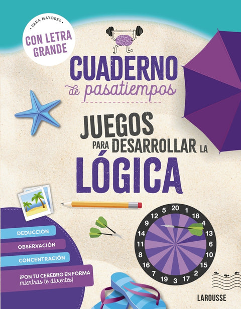  Cuaderno de pasatiempos para mayores. Juegos para desarrollar la lógica. 