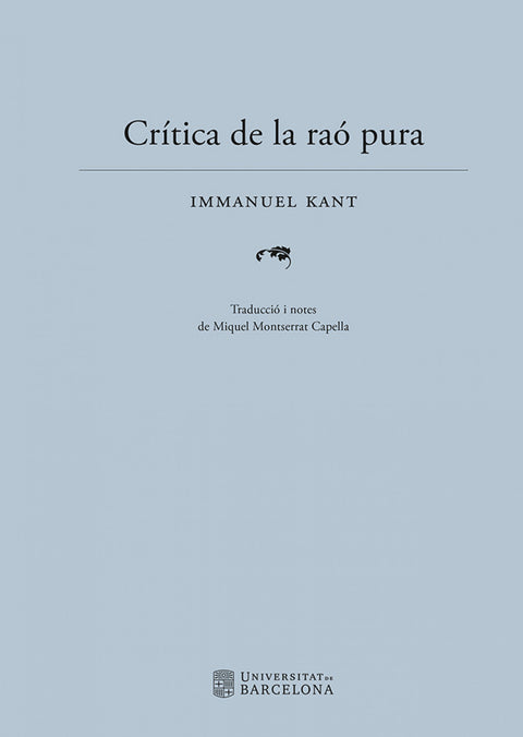  Crítica de la raó pura 