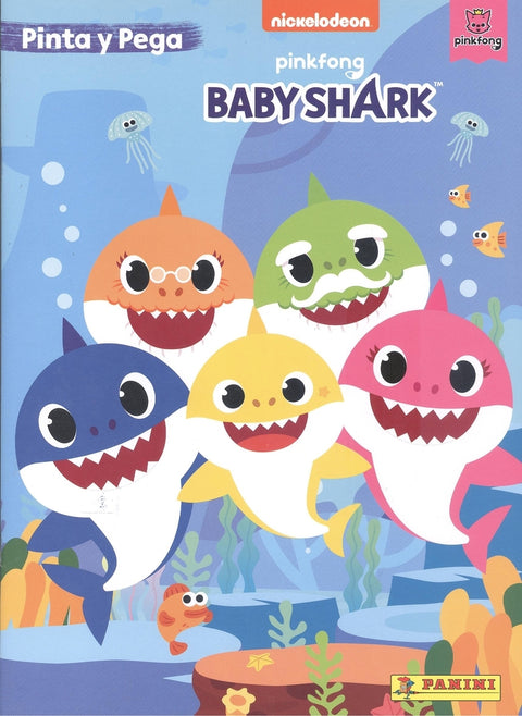  BABY SHARK. PINTA Y PEGA 