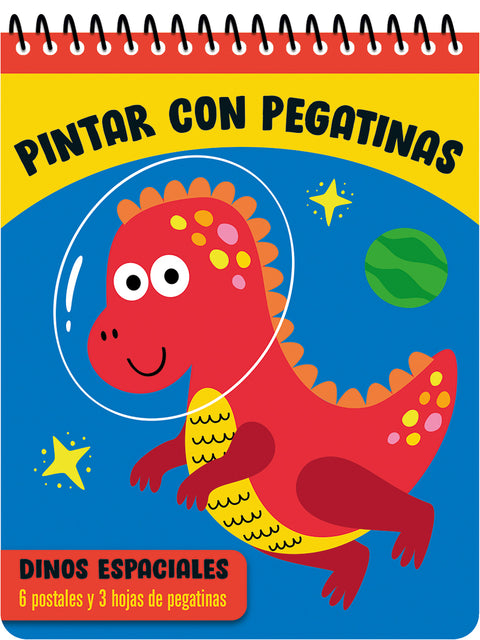  PINTAR CON PEGATINAS - Dinos espaciales 