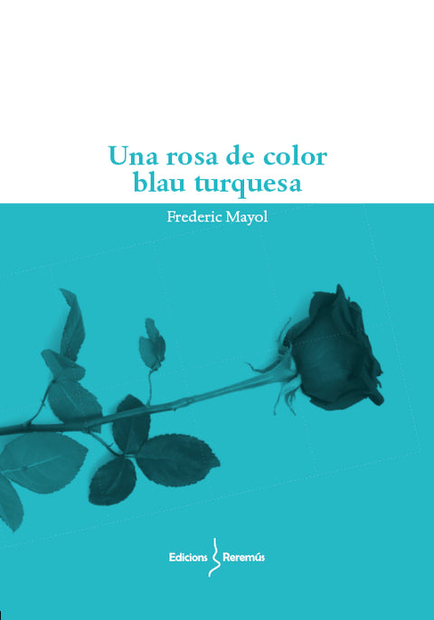  Una rosa de color blau turquesa 