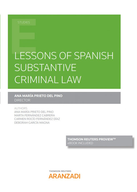  Lesson of spanish substantive criminal law (Papel + e-book) 