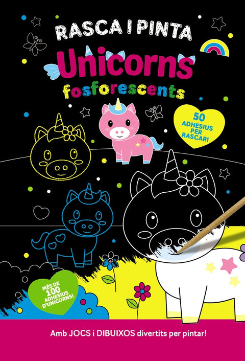  Rasca i pinta unicorns fosforescents 