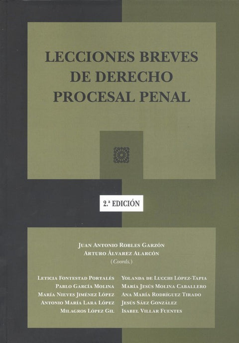 LECCIONES BREVES DE DERECHO PROCESAL PENAL (2ª ED. 