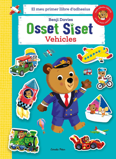 Osset Siset. El meu primer llibre d'adhesius. Vehicles 