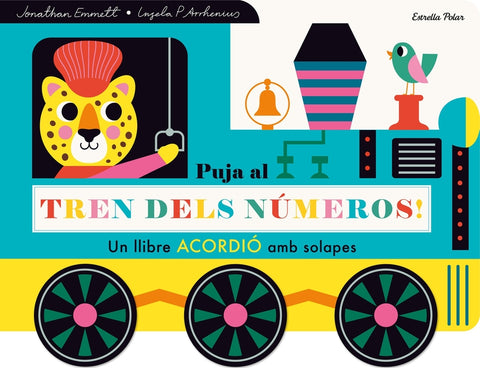  Puja al tren dels números! Llibre acordió amb solapes 