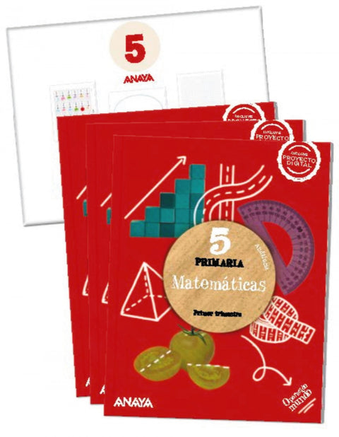  MATEMÁTICAS 5ºPRIMARIA TRIMESTRAL +MAT.MANIPULATIVO. OPERACIÓN MUNDO. ANDALUCÍA 2023 