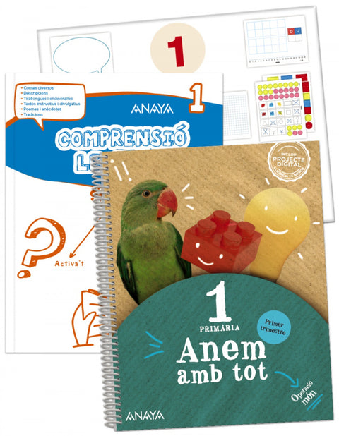  Anem amb tot 1. Primer trimestre. + Compresió lectora 1 + Matemàtiques 1. Material manipulativo 