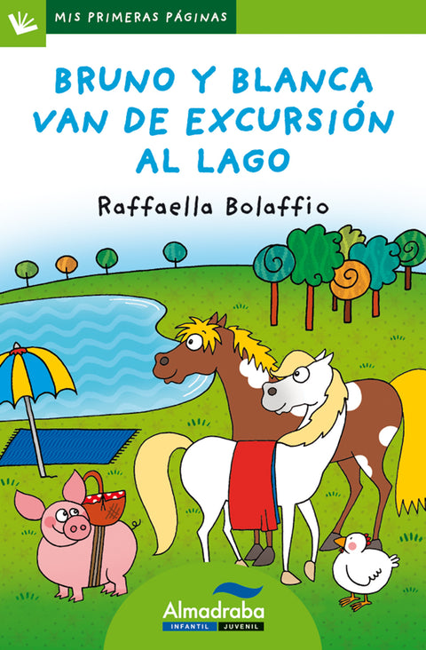  Bruno y Blanca van de excursion al lago (Letra de palo) 