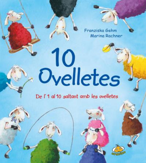  10 ovelletes: de l´1 al 10 saltant amb les ovelletes 