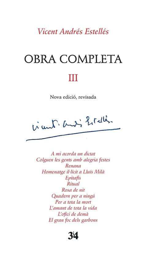  Obra completa revisada, volum 3 