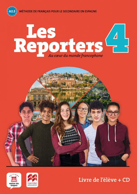  LES REPORTERS 4 A2.2 LIVRE L'ELEVE +CD 