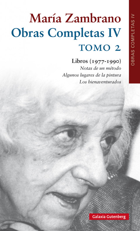  OBRAS COMPLETAS IV MARÍA ZAMBRANO 