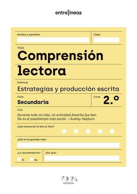 Entrelíneas 2. Comprensión lectora, estrategias y producción escrita 