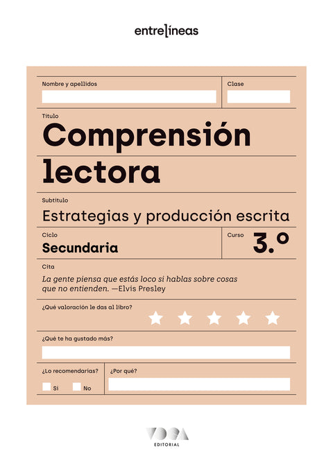 Entrelíneas 3. Comprensión lectora, estrategias y producción escrita 