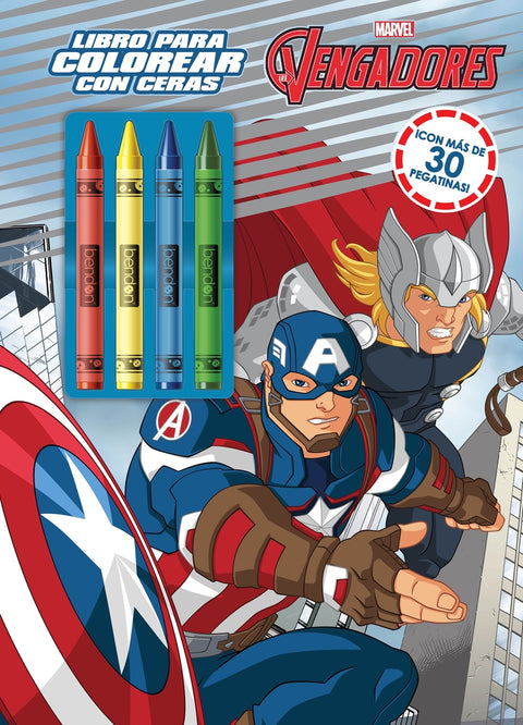  Los Vengadores. Libro para colorear con ceras 