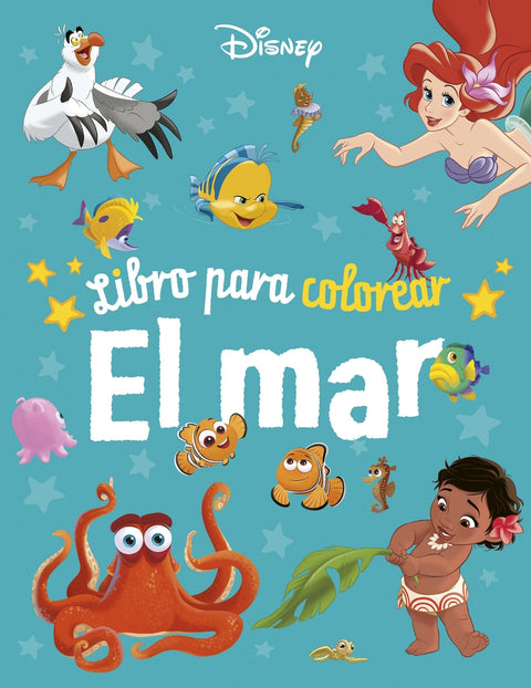  Disney. Libro para colorear. El mar 