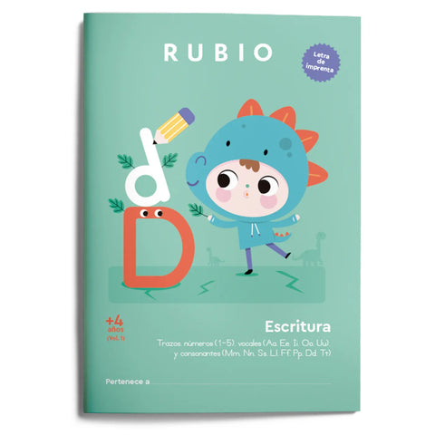  ESCRITURA CON LETRA DE IMPRENTA (+4 AÑOS). VOL. 1 