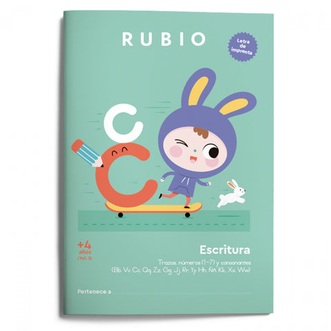  ESCRITURA CON LETRA DE IMPRENTA (+4 AÑOS). VOL. 2 