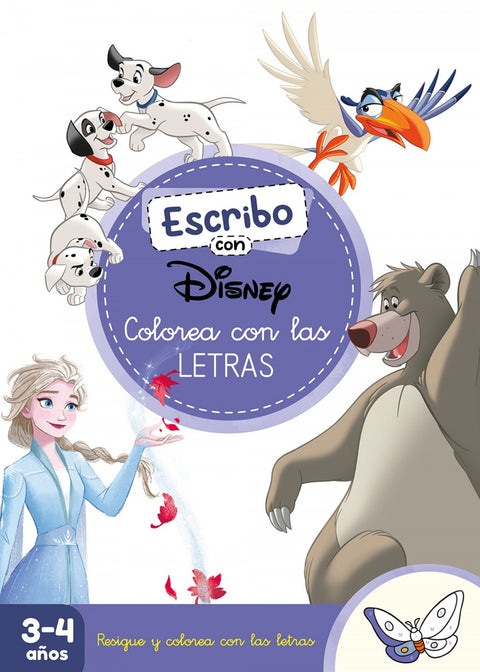  ESCRIBO CON DISNEY. COLOREA CON LAS LETRAS 