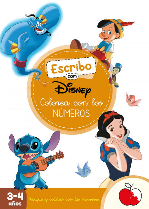 ESCRIBO CON DISNEY. COLOREA CON LOS NÚMEROS 