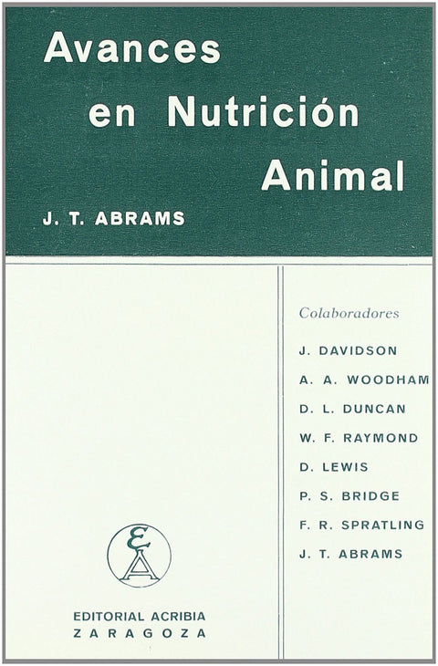  AVANCES EN NUTRICIÓN ANIMAL 