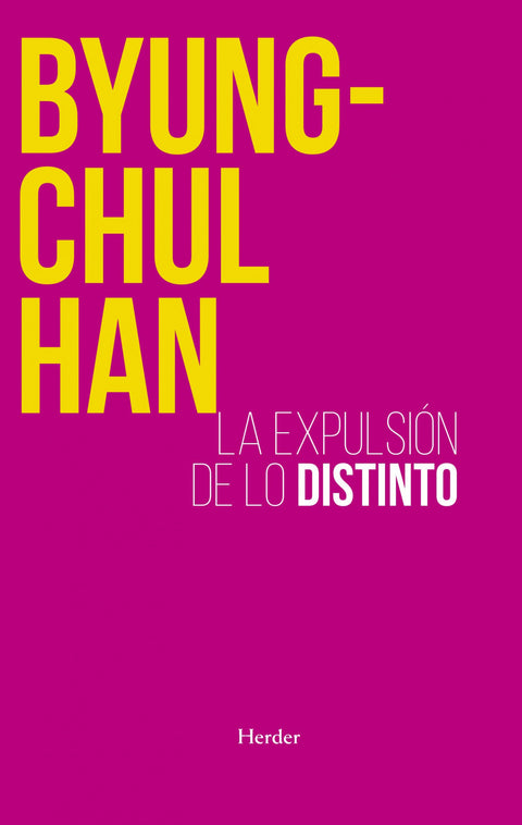  EXPULSIÓN DE LO DISTINTO (N.E.) 