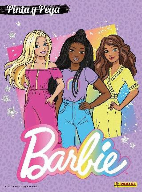  PINTA Y PEGA BARBIE 