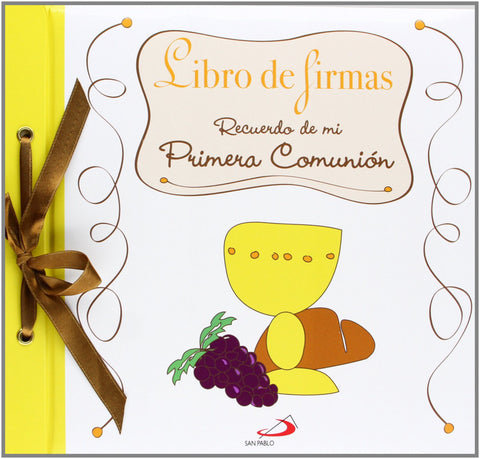  Libro de firmas:recuerdo de mi primera Comunión 